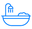 Logotipo de bañera para hablar de la misión de Homyplan, tu empresa de reformas.